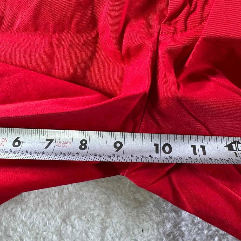 Y2K Polo Ralph Lauren Solid Red Chino Shorts Men's Size 34 Waist 10